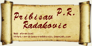 Pribisav Radaković vizit kartica